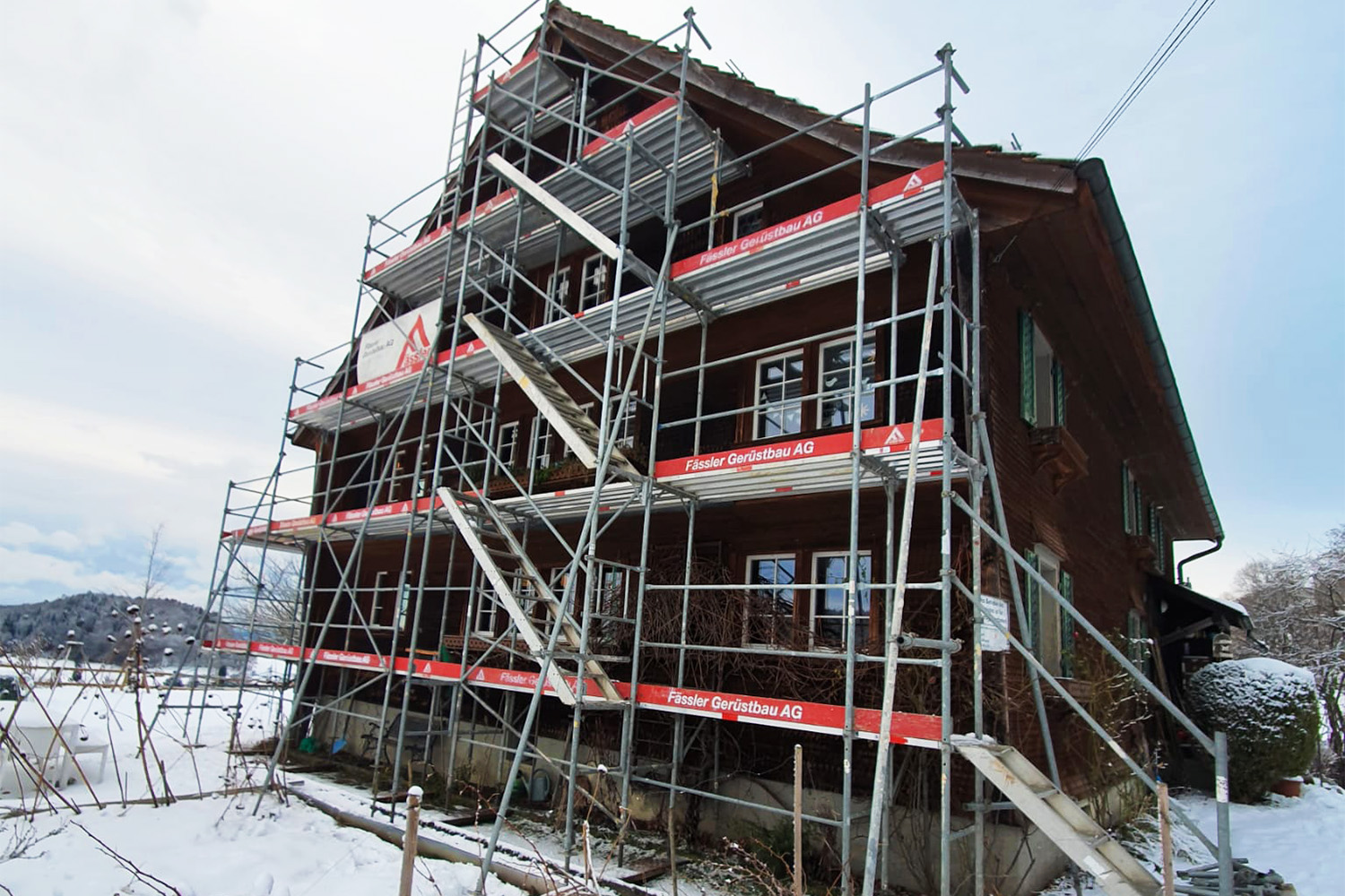 Fassadengerüste von Gerüstbau Fässler Appenzell und St. Gallen