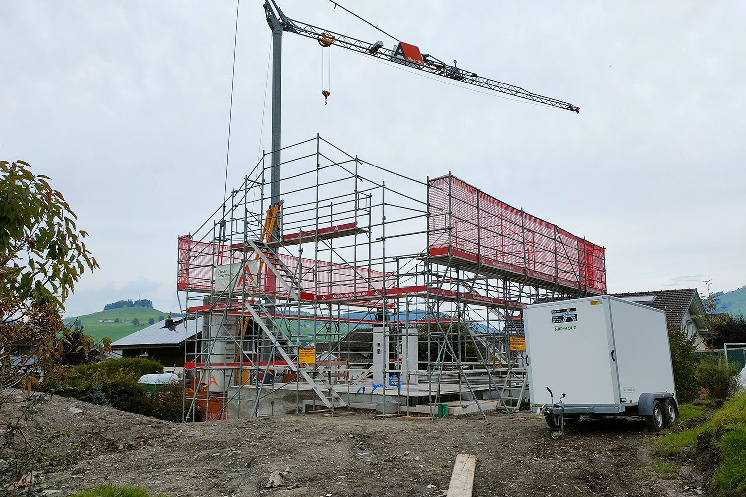 Fassadengerüste von Gerüstbau Fässler Appenzell und St. Gallen