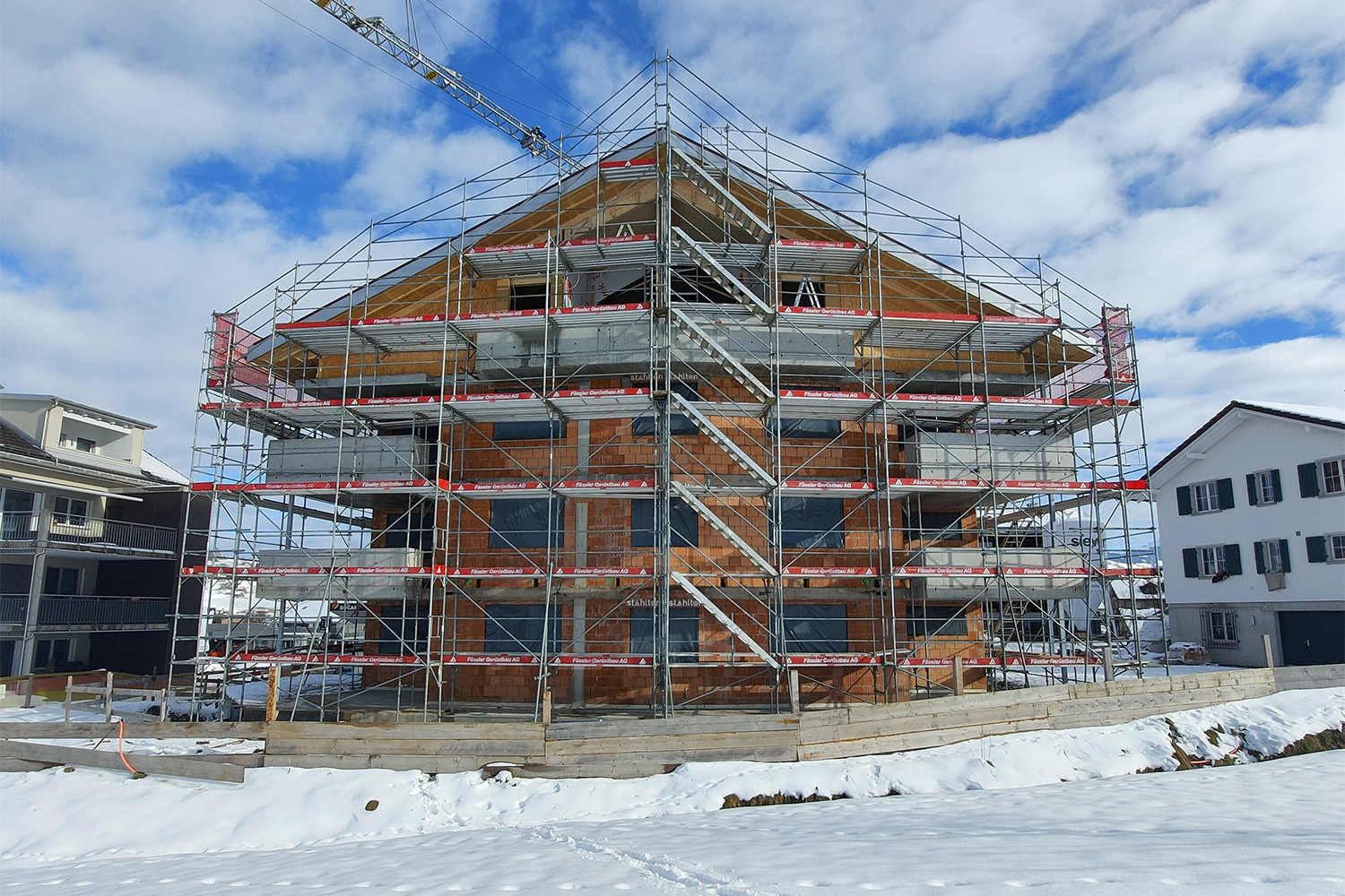 Fassadengerüste von Gerüstbau Fässler Appenzell und St. Gallen