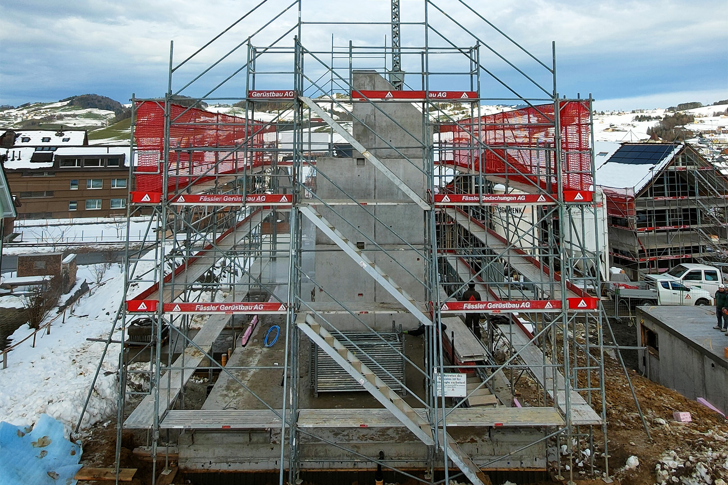 Fassadengerüste von Gerüstbau Fässler Appenzell und St. Gallen