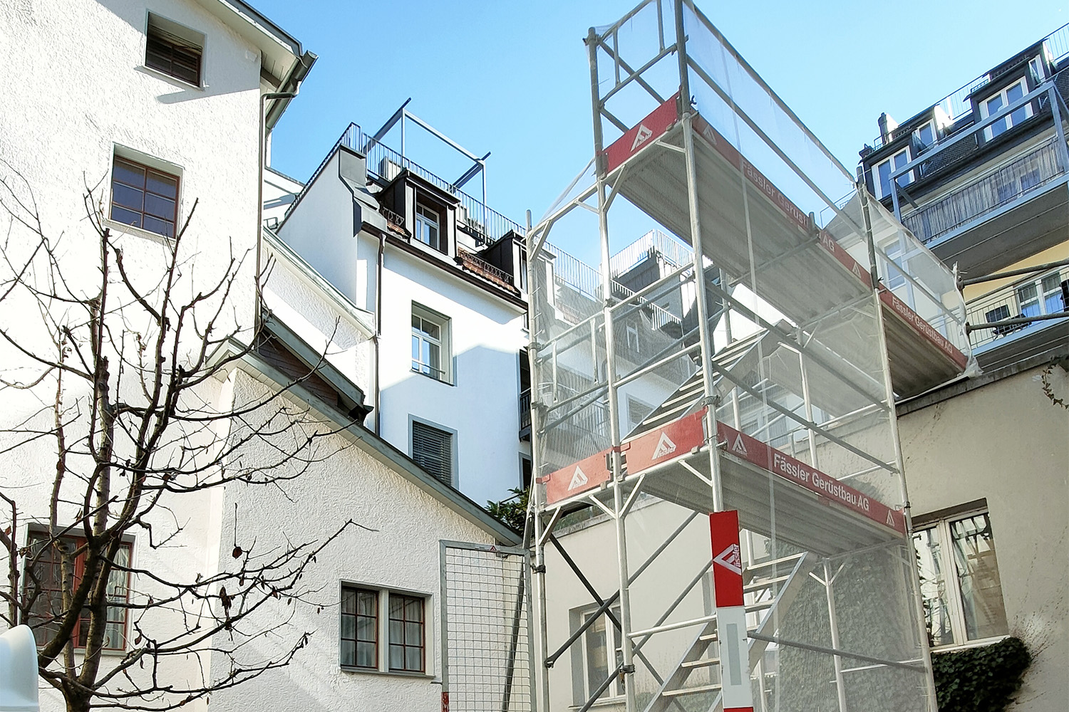 Treppengerüste von Gerüstbau Fässler Appenzell und St. Gallen